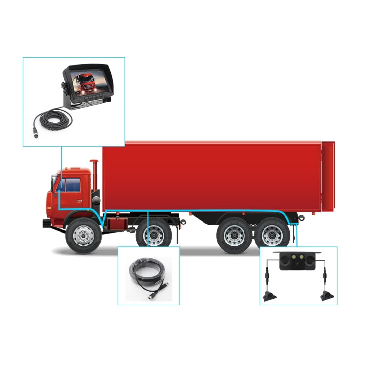 PZ610 IP67 170 Degree Car HD 7 inch Rearview Mirror Monitor with 10m Cable