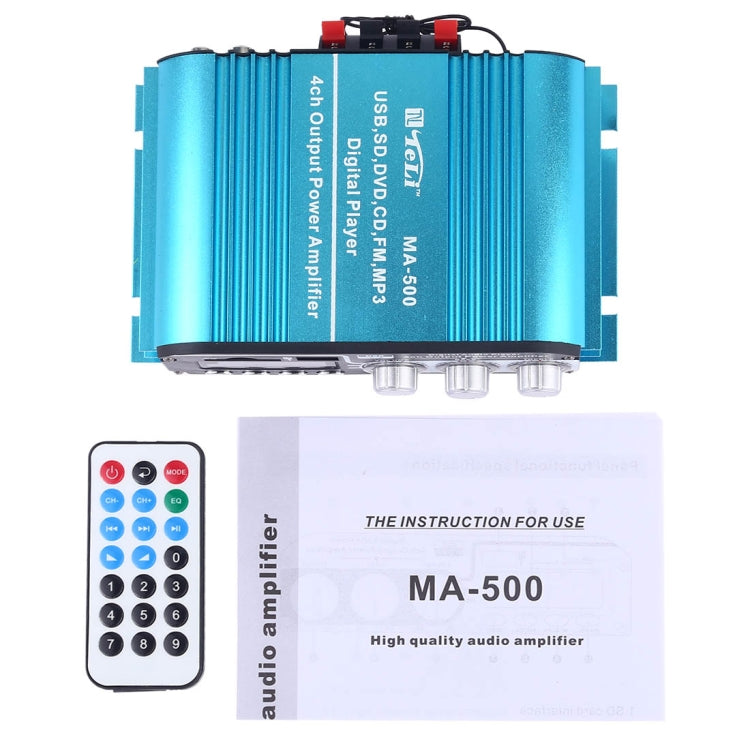 MA-500 Stereo Digital Play Power Amplifier with Remote Control, Support MP3 / SD / USB / FM / CD / VCD / MP3
