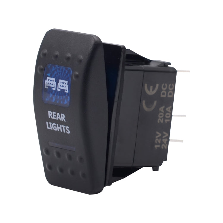 5Pin Universal Waterproof IP66 DC12V-24V Tail Light Power Switch for Car RV Marine Boat, Blue Light