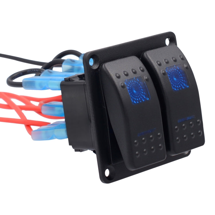 5PIN DC 12V / 24V Circuit Breakers Button Toggle Switch Panel with LED Indicator for Car RV Marine Boat