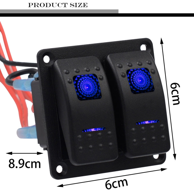5PIN DC 12V / 24V Circuit Breakers Button Toggle Switch Panel with LED Indicator for Car RV Marine Boat
