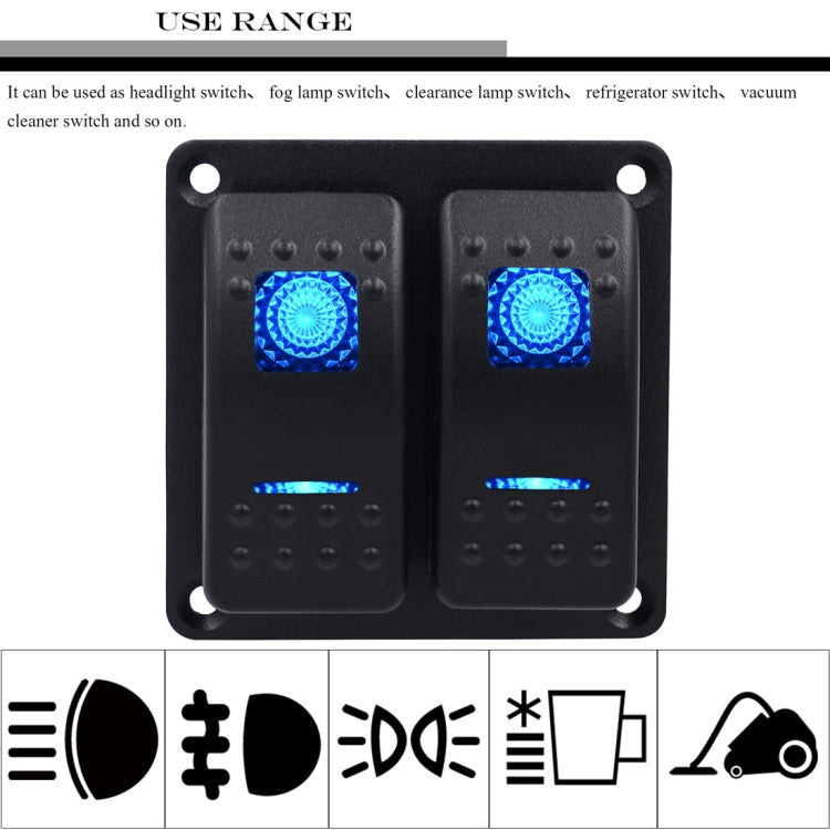 5PIN DC 12V / 24V Circuit Breakers Button Toggle Switch Panel with LED Indicator for Car RV Marine Boat