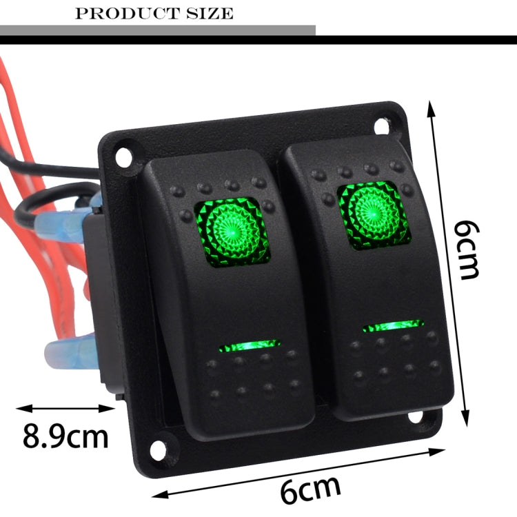 5PIN DC 12V / 24V Circuit Breakers Button Toggle Switch Panel with LED Indicator for Car RV Marine Boat