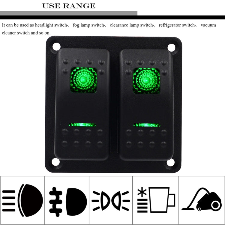 5PIN DC 12V / 24V Circuit Breakers Button Toggle Switch Panel with LED Indicator for Car RV Marine Boat