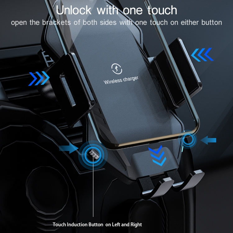 T3 Intelligent Auto-induction Car Mount Wireless Charger, Suitable for 4.5 - 6.8 inch Smartphones