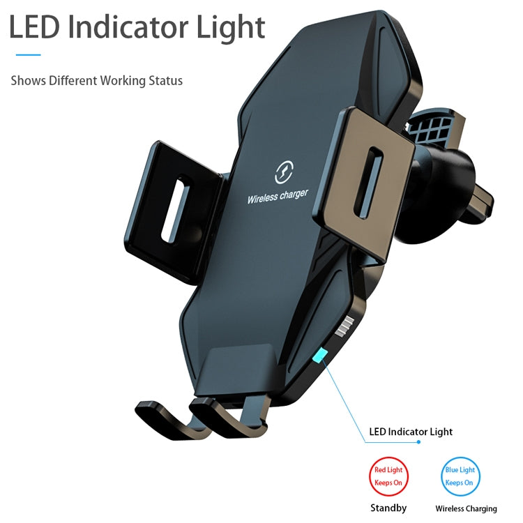 T3 Intelligent Auto-induction Car Mount Wireless Charger, Suitable for 4.5 - 6.8 inch Smartphones