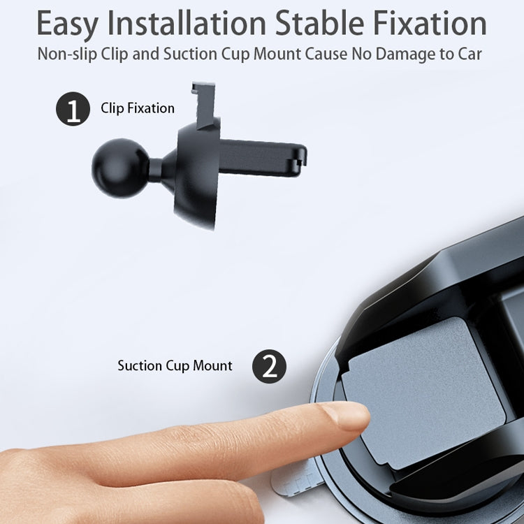 T3 Intelligent Auto-induction Car Mount Wireless Charger, Suitable for 4.5 - 6.8 inch Smartphones