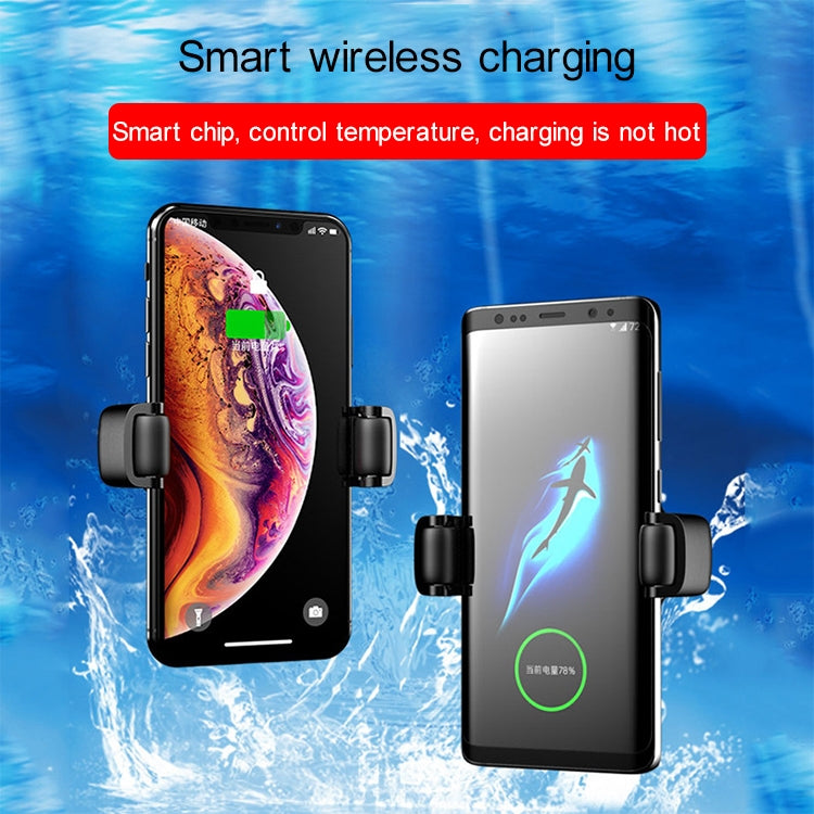 CW7 10W Max Output Roller Memory Car Mount Clip Holder Wireless Charger