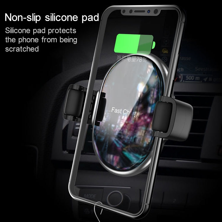 CW7 10W Max Output Roller Memory Car Mount Clip Holder Wireless Charger
