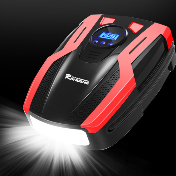RUNDONG AUTO ACCESSORIES 12V Portable Car Electric Tire Pump Air Pump Tire Inflator, Digital Display Version
