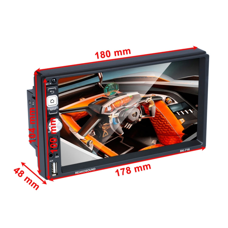RK-A716 7 inch Universal Android 8.1 Car Radio Receiver MP5 Player, Support FM & Bluetooth & Phone Link & WIFI with Remote Control