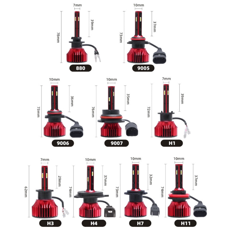 2 PCS T10 9005 DC9-36V / 28W / 6500K / 2400LM IP67 Car LED Headlight Lamps (White Light)