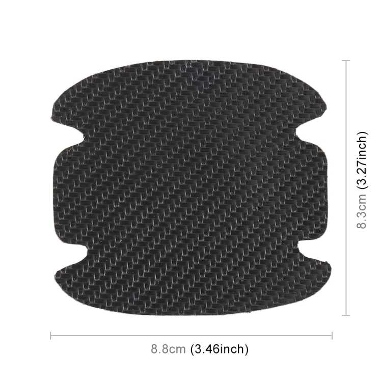 4 PCS Car-Styling Leather Carbon Fiber Texture Door Outer Handle Scratches Resistant Sticker