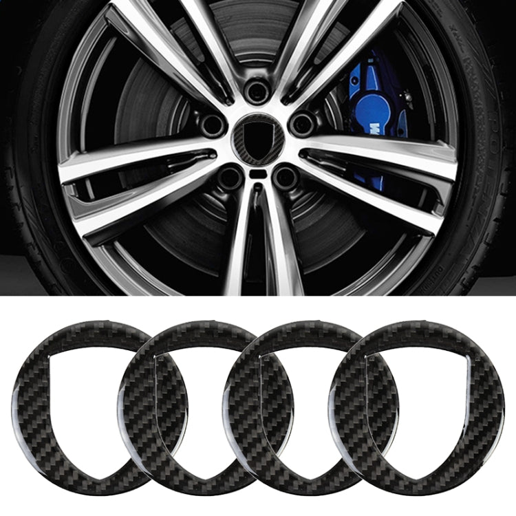 Carbon Fiber Car Wheel Hub Decorative Sticker for Porsche Macan