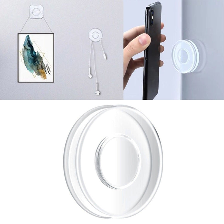 Circle Shape Multi-function Portable Strong Adsorption Nano Traceless Sticker Cable Clamp Storage Hook Mobile Phone Holder Bracket