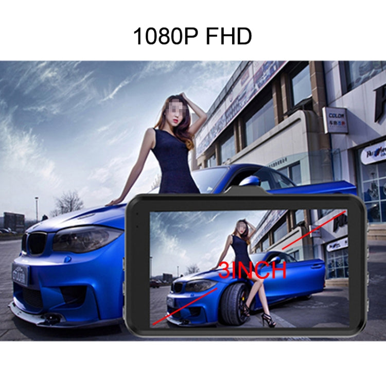 SE021 3 inch 170 Degrees Wide Angle Full HD 1080P Single Lens Video Car DVR, Support TF Card / Loop Recording / G-sensor
