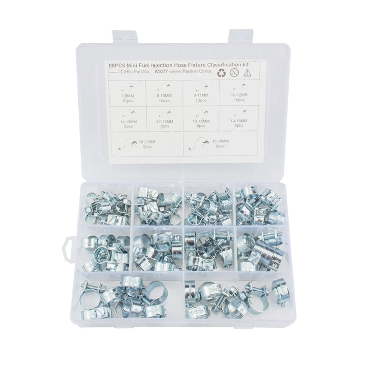 88 PCS Mini Fuel Injection Style Hose Clamp Water Pipe Clamps