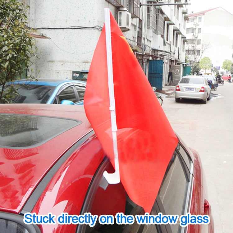 10 PCS 34cm Clip-type Car Window Plastic Flagpole, No Flag