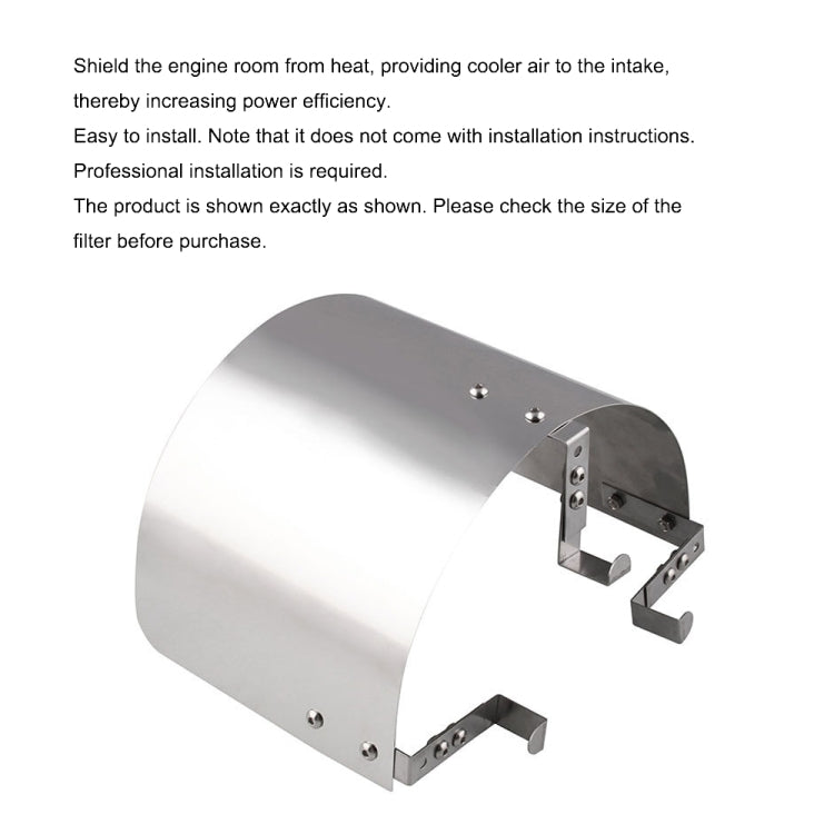 Racing Car Cold Air Intake Cone Sport Air Filter Cover Heat Shield for 2.5 -5.5 inch Air Filter