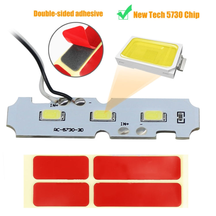 4 PCS Universal Car LED Inner Handle Light Atmosphere Lights Decorative Lamp DC12V / 0.5W Cable Length: 75cm