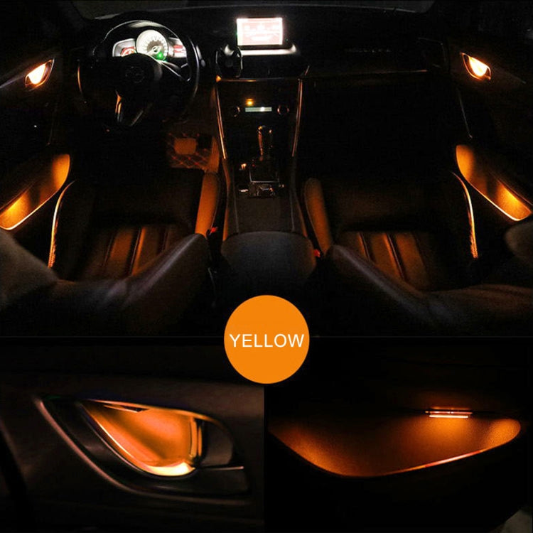 4 PCS Universal Car LED Inner Handle Light Atmosphere Lights Decorative Lamp DC12V / 0.5W Cable Length: 75cm
