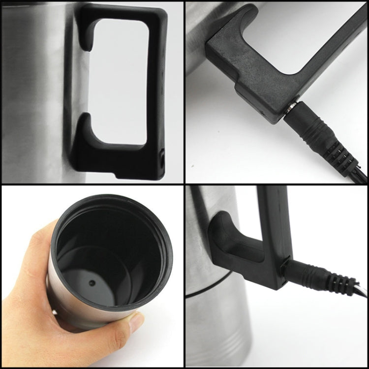 DC 24V Stainless Steel Car Electric Kettle Heated Mug Heating Cup with Charger Cigarette Lighter, Capacity: 300ML