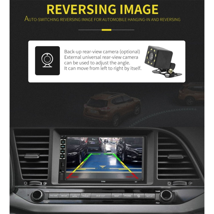 N7 7 inch HD Universal Car Radio Receiver MP5 Player, Support FM & Bluetooth & Phone Link with Remote Control