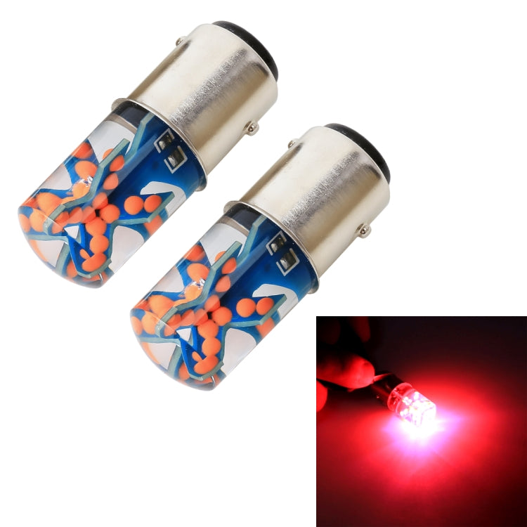 2 PCS 1157 / BAY15D DC12V / 1.8W Car Auto Brake Lights Constantly Bright + Strobe COB Lamps