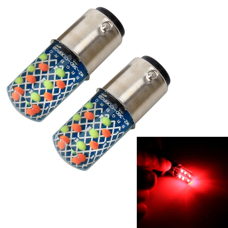 2 PCS 1157 / BAY15D DC12V / 1.2W Car Auto Brake Lights Constantly Bright + Strobe COB Lamps
