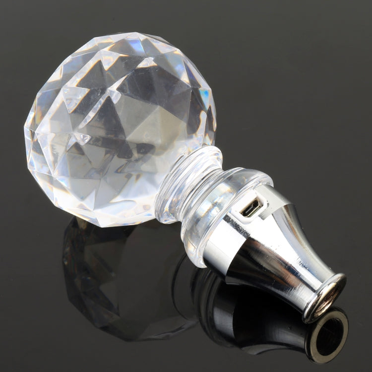 Universal Edge Flower Shaped Crystal Gear Head Gear Shift Knob with Light