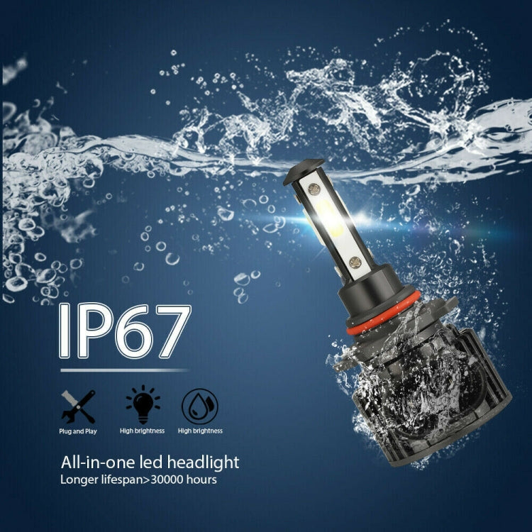 F8 9005 2 PCS 22W 3000LM 6000K Four Side DOB LED Headlight Fog Light Bulbs High Beam Conversion Kit DC 9-32V