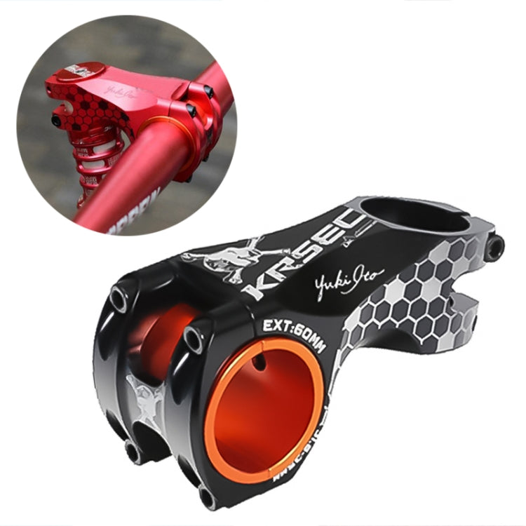 TOSEEK Skull Pattern Road Mountain Bike Ultra-light Handlebar Stem Riser Faucet, Size: -17 Degree, 60mm