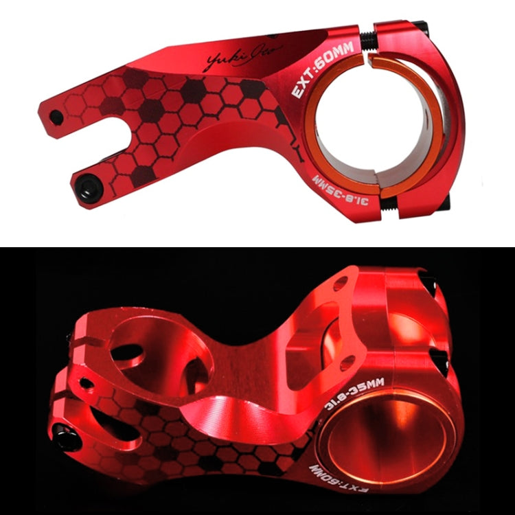 TOSEEK Skull Pattern Road Mountain Bike Ultra-light Handlebar Stem Riser Faucet, Size: -17 Degree, 60mm