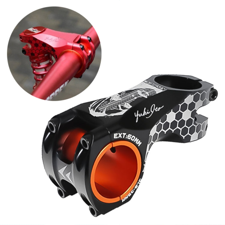 TOSEEK Head Pattern Road Mountain Bike Ultra-light Handlebar Stem Riser Faucet, Size: -17 Degree, 60mm