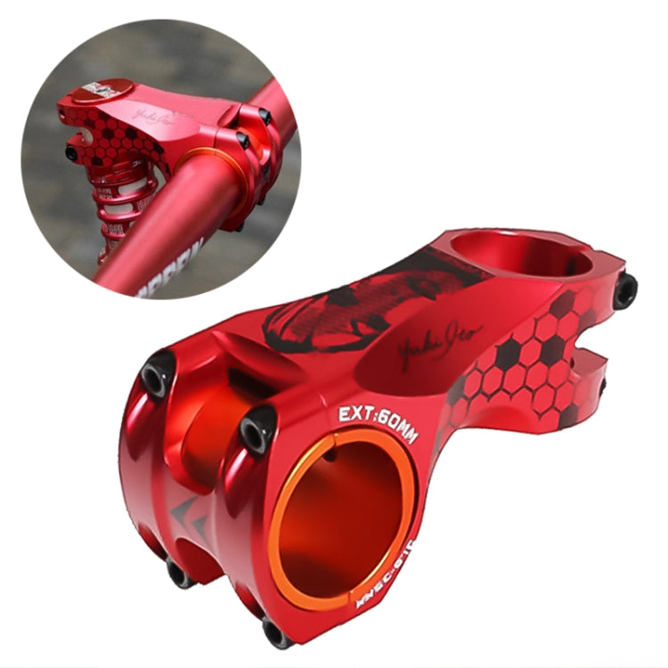 TOSEEK Head Pattern Road Mountain Bike Ultra-light Handlebar Stem Riser Faucet, Size: -17 Degree, 60mm