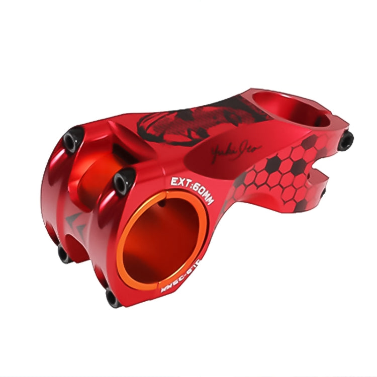 TOSEEK Head Pattern Road Mountain Bike Ultra-light Handlebar Stem Riser Faucet, Size: -17 Degree, 60mm