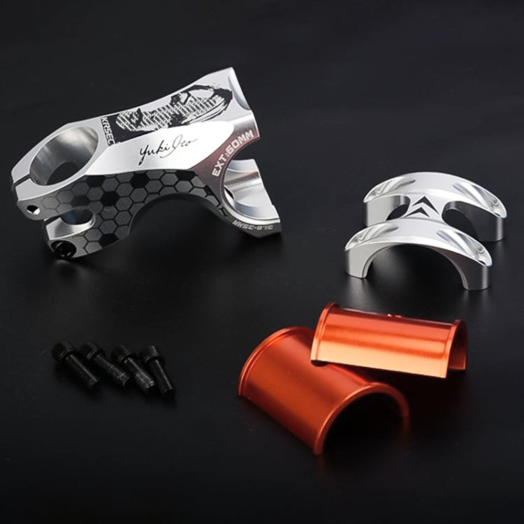 TOSEEK Head Pattern Road Mountain Bike Ultra-light Handlebar Stem Riser Faucet, Size: -17 Degree, 60mm