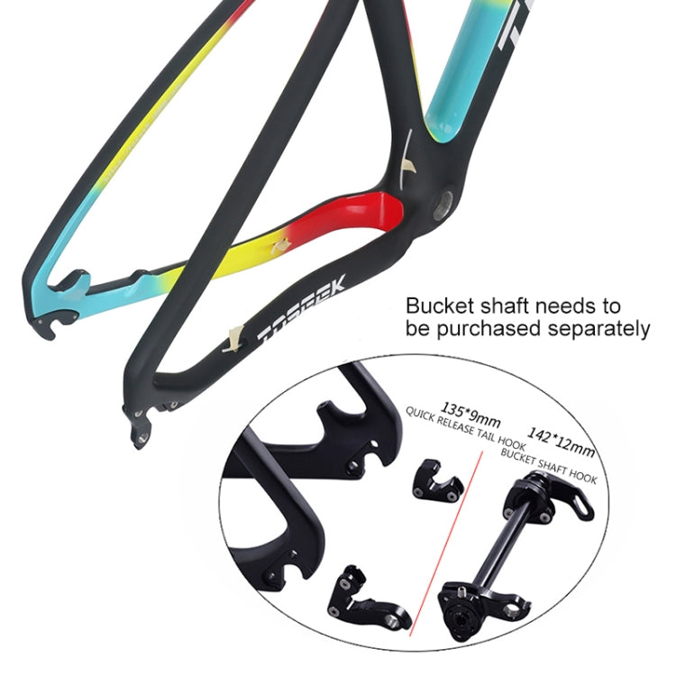 TOSEEK MTB Mountain Bike Frame Full Suspension T800 Carbon Fiber Bicycle Frame, Size: 27.5 x 15 inch