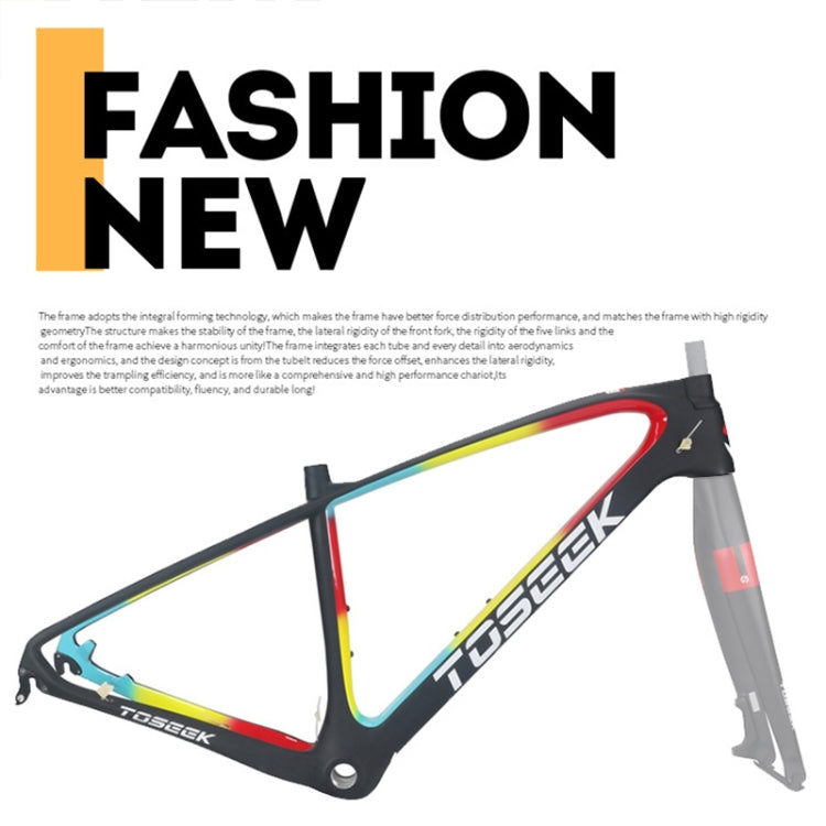 TOSEEK MTB Mountain Bike Frame Full Suspension T800 Carbon Fiber Bicycle Frame, Size: 27.5 x 15 inch