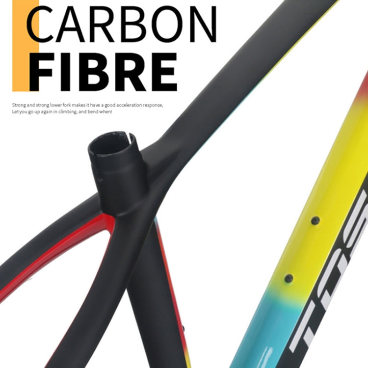 TOSEEK MTB Mountain Bike Frame Full Suspension T800 Carbon Fiber Bicycle Frame, Size: 27.5 x 17 inch
