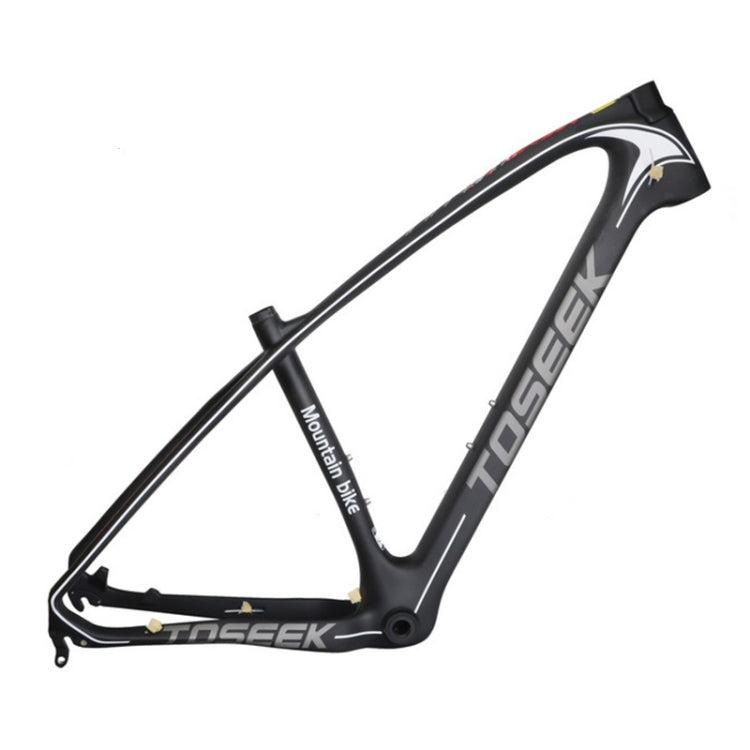 TOSEEK Grey LOGO MTB Mountain Bike Frame Full Suspension T800 Carbon Fiber Bicycle Frame, Size: 29 x 17 inch