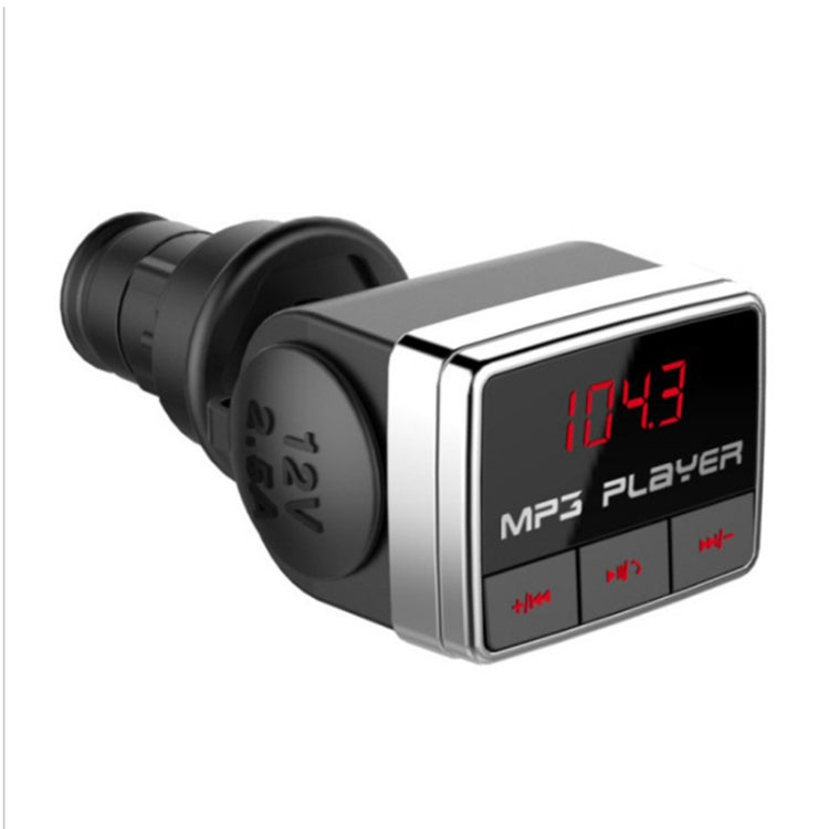 BT-10 1.3 inch Bluetooth Wireless Multi-function Car Kit MP3 Player FM Player Single USB Charger with LED Screen, Support TF Card up to 128G