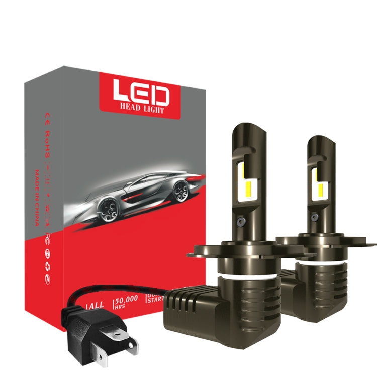 2 PCS P10 H4 / HB2 / 9003 DC9-36V / 17W / 6000K / 2000LM IP68 Car LED Headlight Lamps (Cool White)