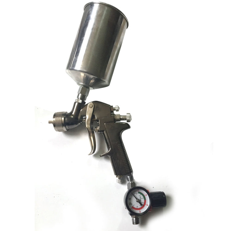 [US Warehouse] 2 in 1 2.0mm 1L HVLP Gravity Spray Gun with Air Pressure Adjustment Gauge