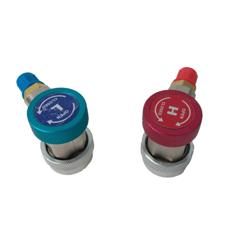 [US Warehouse] Car A/C Refrigeration Dual Manifold Gauges Valve Set with Plastic Box, Suitable for R22 / 410A / R404A Air Conditioning System