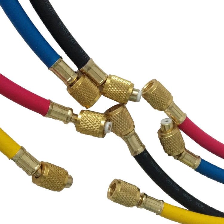 [US Warehouse] Car A/C Refrigeration Dual Manifold Gauges Valve Set with Plastic Box, Suitable for R22 / 410A / R404A Air Conditioning System