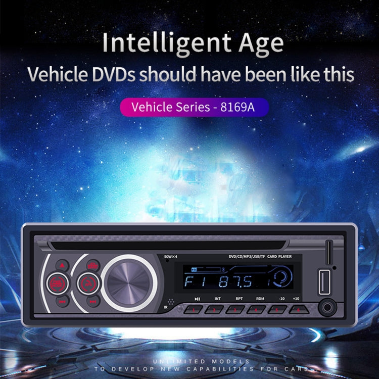 8169A 12V Car Radio Receiver MP3 Player, Support Bluetooth Hand-free Calling / FM / USB / AUX / TF Card