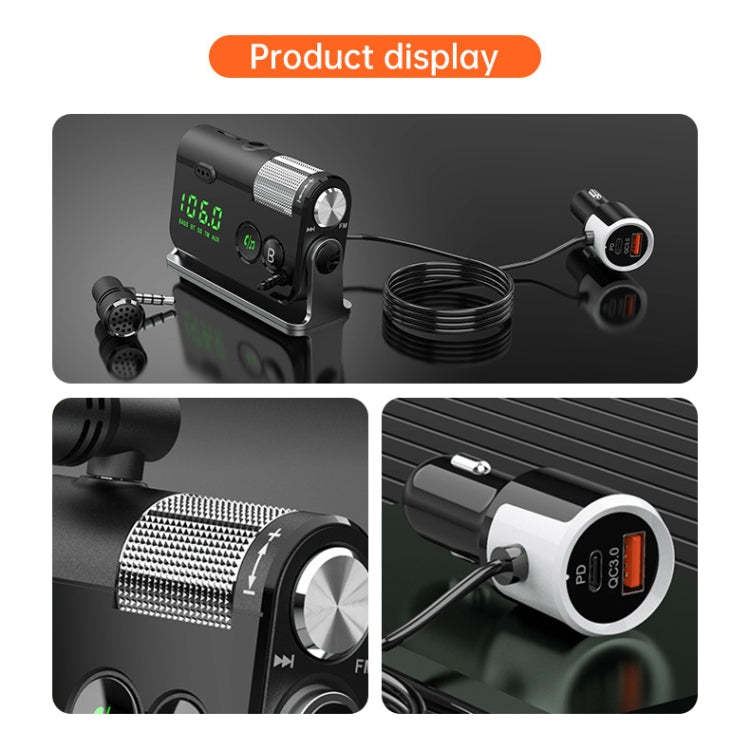 BC73 Car MP3 Bluetooth Player FM Transmitter QC3.0 PD18W Fast Charger