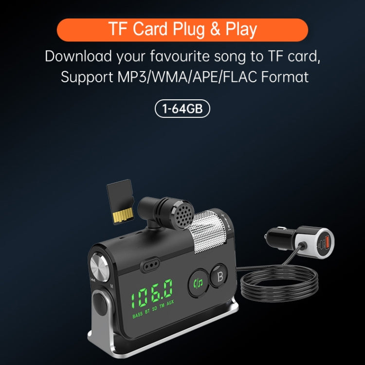 BC73 Car MP3 Bluetooth Player FM Transmitter QC3.0 PD18W Fast Charger