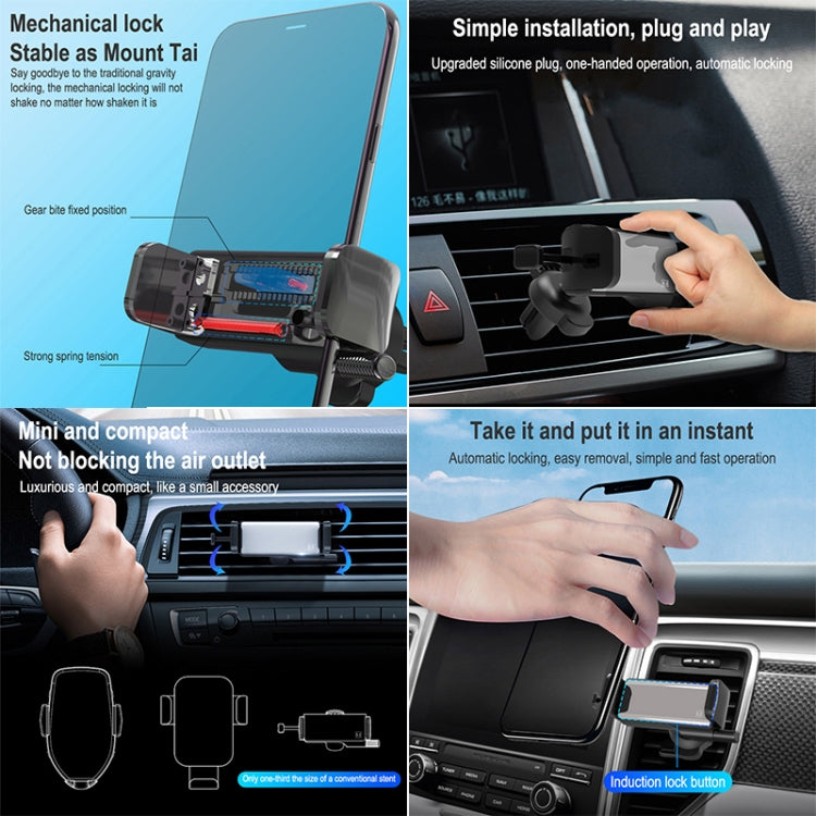 Automatic Induction Mobile Phone Car Aluminum Alloy Holder For 4.7-6.5 inch Mobile Phone